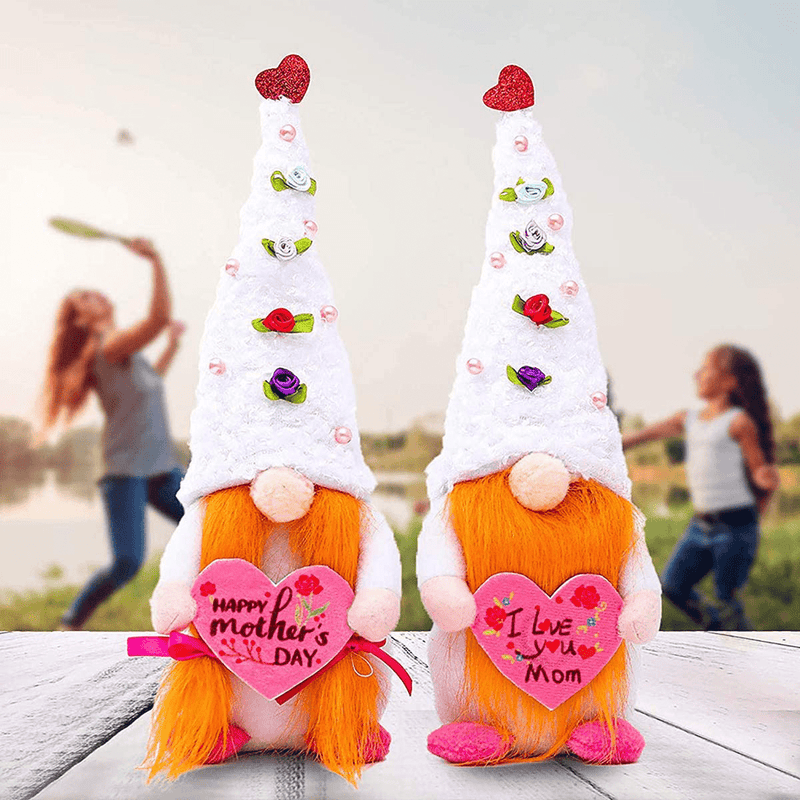 2 Pack Thanksgiving Day Gnome Decor, Handmade Plush Mother'S Day Scandinavian Tomte Swedish Gnome Cute Faceless Dwarf Household Ornaments,Thanksgiving Gift Home & Garden > Decor > Seasonal & Holiday Decorations SEEROOTOYS   