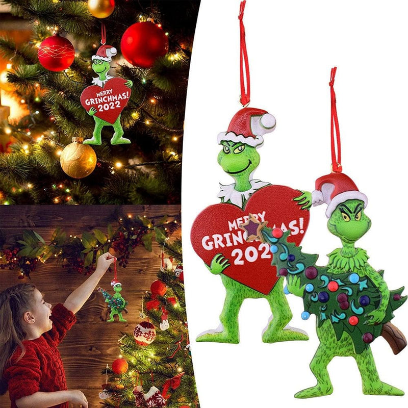 2 Pack the Grinch Christmas Resin Pendant Christmas Tree Decoration, How to Stole Christmas and Gifts, Christmas Hanging Ornament Home & Garden > Decor > Seasonal & Holiday Decorations& Garden > Decor > Seasonal & Holiday Decorations HERBSASY   