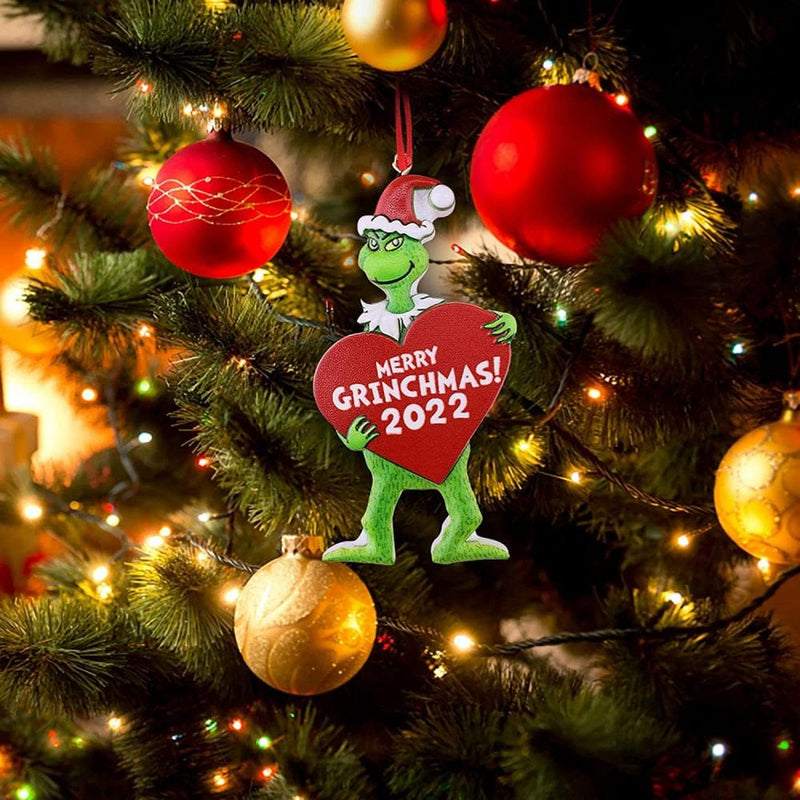 2 Pack the Grinch Christmas Resin Pendant Christmas Tree Decoration, How to Stole Christmas and Gifts, Christmas Hanging Ornament Home & Garden > Decor > Seasonal & Holiday Decorations& Garden > Decor > Seasonal & Holiday Decorations HERBSASY   