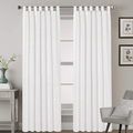 2 Pack Ultra Luxurious Solid High Woven Linen Elegant Curtains 7 Tab Top Breathable and Airy Drapes for Bedroom / Livingroom - 52 by 96 Inch, Set 2 Panels, Natural Home & Garden > Decor > Window Treatments > Curtains & Drapes H.VERSAILTEX White 52"W x 84"L 