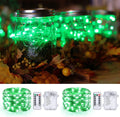 2 Packs Fairy Lights Battery Operated, 16.5 FT 50 Leds Christmas String Lights Remote Control Timer Twinkle String Lights 8 Modes Silver Wire Firefly Lights for Garden Party Indoor Decor-Warm White Home & Garden > Lighting > Light Ropes & Strings RAREVAY Green  