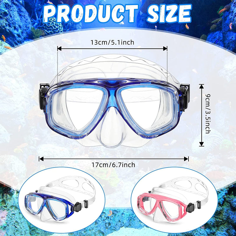 2 Packs Kids Swim Diving Mask Goggles Nose Goggles Underwater Swimming Goggles Snorkel Goggles for Kids Youth Sporting Goods > Outdoor Recreation > Boating & Water Sports > Swimming > Swim Goggles & Masks Flutesan   