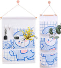 2 Packs over the Door Storage Pockets,Hanging Storage Bags Organizer Linen Cotton Fabric Wall Door Closet 10 Pockets Home Organizer for Bedroom & Bathroom by Aarainbow (Blue Pattern, C) Home & Garden > Household Supplies > Storage & Organization AARAINBOW Light Blue Pattern C 