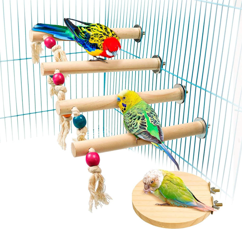 2 Packs Parrot Perch Stand,Natural Grapevine Wood Perch Parrots Cage Perch Toys Suitable for Small or Medium Parrots Parakeets Cockatiels Conures Lovebirds in Cage Accessories Supplies (Style-1) Animals & Pet Supplies > Pet Supplies > Bird Supplies > Bird Cages & Stands S-Mechanic style-2  