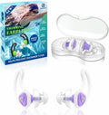 [2 Pairs] Ear Plugs for Swimming, Hearprotek Swim Ear Plugs Adults-Waterproof Silicone Water Earplugs for Men Women Juniors Swimmers Pool Shower Bathing (Green)