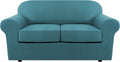 2 Piece Stretch Sofa Covers Couch Covers Armchair Slipcovers Form Fit Furniture Covers (Base Cover plus 1 Individual Cushion Covers) Feature Thicker Jacquard Fabric Washable (Chair, Sand) Home & Garden > Decor > Chair & Sofa Cushions H.VERSAILTEX Peacock Blue Medium 