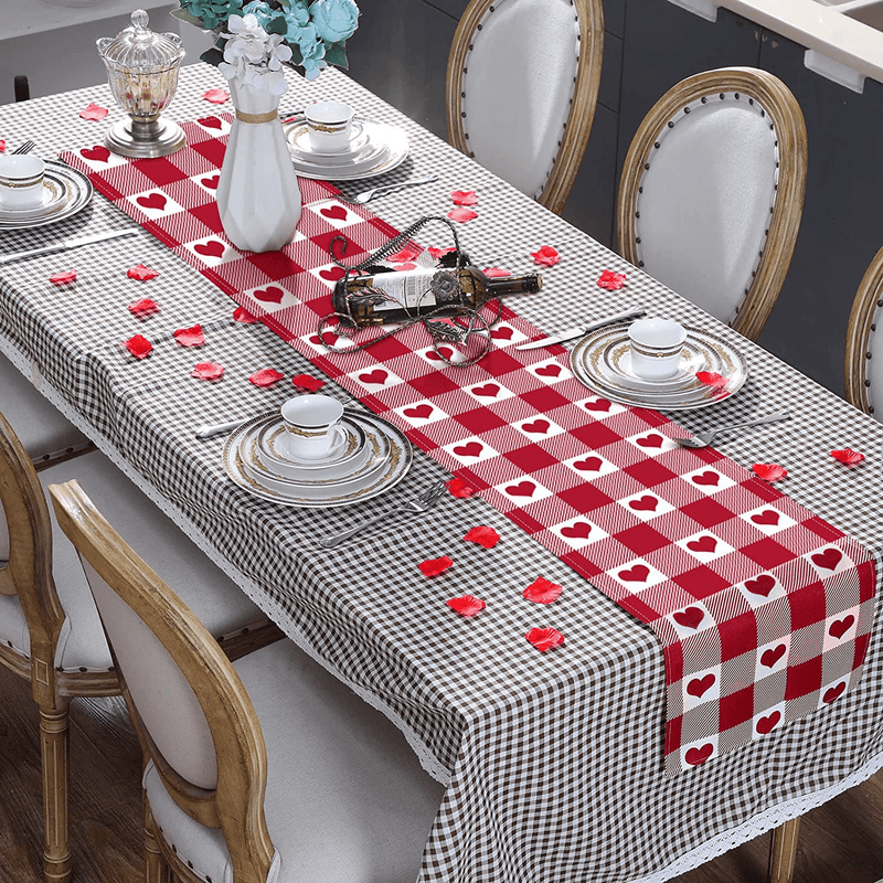 2 Pieces Valentine Table Runner 13 X 70 Inches Mothers Day Table Runner Valentine Table Decorations Love Hearts Table Cloth Valentines Decorations for Valentine'S Day Mother'S Day Home Wedding Party Home & Garden > Decor > Seasonal & Holiday Decorations Tatuo   
