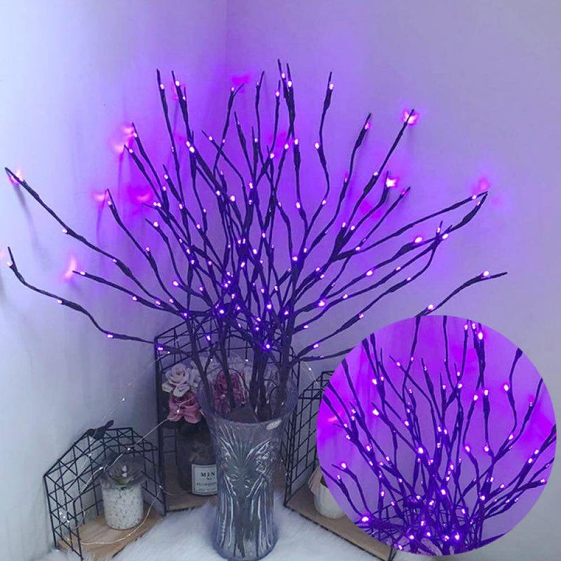 20 LED Branch Lights, 30 Inch Twig Light Battery Powered, Branch Lights for Indoor and Outdoor, Light up Decorations for Valentine'S Day And Christmas Home & Garden > Decor > Seasonal & Holiday Decorations Hardlegix Purple  