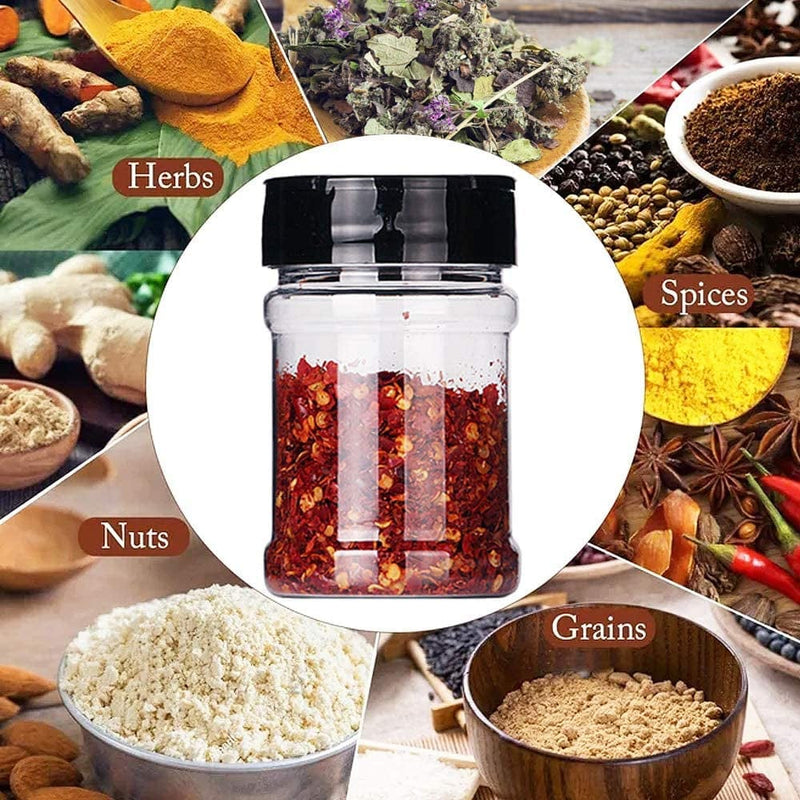 20 Pack 5Oz/150Ml Empty Plastic Spice Jars,Spice Seasoning Bottles,Clear Storage Bottle Container with Black Cap,Chalkboard Labels,Chalk Marker for Storing Herbs,Powders,Spice,Salt and Glitter Home & Garden > Decor > Decorative Jars Qiuttnqn   