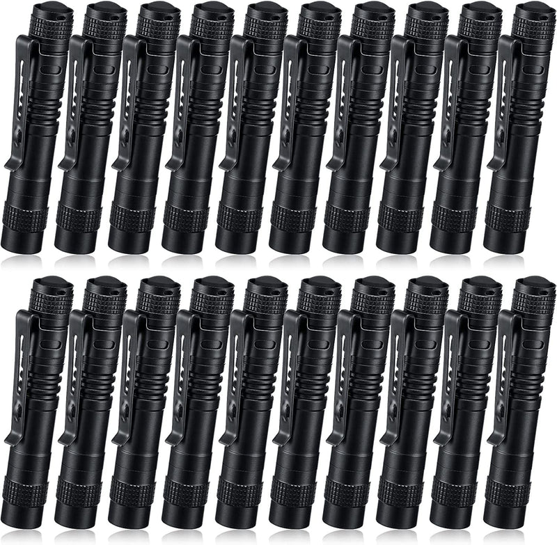 20 Pcs Mini Pen Light Flashlights,Pocket Flashlights Pen for Nurses with Clip Small LED Handheld Slim Torches for Police Inspection Repair Camping Hiking Outdoor Emergency without AAA Battery Hardware > Tools > Flashlights & Headlamps > Flashlights Hortsun   