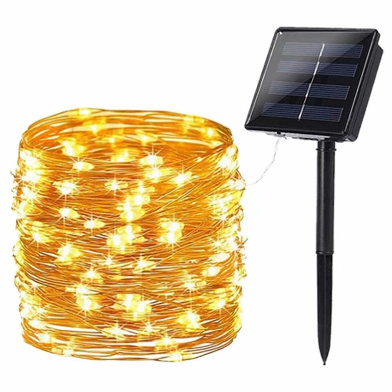 200 LED 72Ft Solar String Lights Outdoor, Solar Powered Fairy Lights Waterproof Decorative Lighting for Gardens, Home, Dancing, Party, Halloween Christmas Holiday Valentine'S Day Christmas Decorations Home & Garden > Decor > Seasonal & Holiday Decorations Wango Yellow  