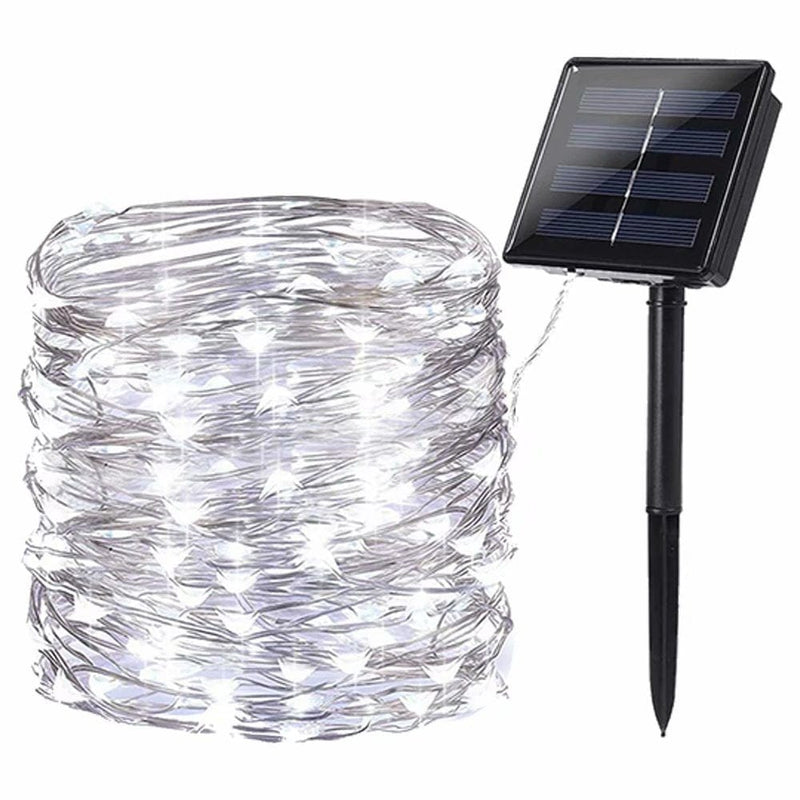 200 LED 72Ft Solar String Lights Outdoor, Solar Powered Fairy Lights Waterproof Decorative Lighting for Gardens, Home, Dancing, Party, Halloween Christmas Holiday Valentine'S Day Christmas Decorations Home & Garden > Decor > Seasonal & Holiday Decorations Wango White  