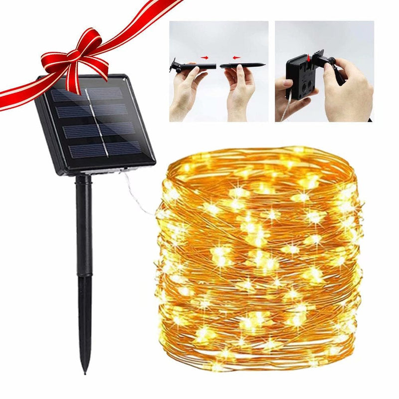 200 LED Solar String Lights(72Ft) Copper Wire Solar Powered Lights Indoor Outdoor, 2 Modes Copper Wire Light Twinkle Lighting for Wedding Homes Party, Holiday Valentine'S Day Halloween Xmas Decor