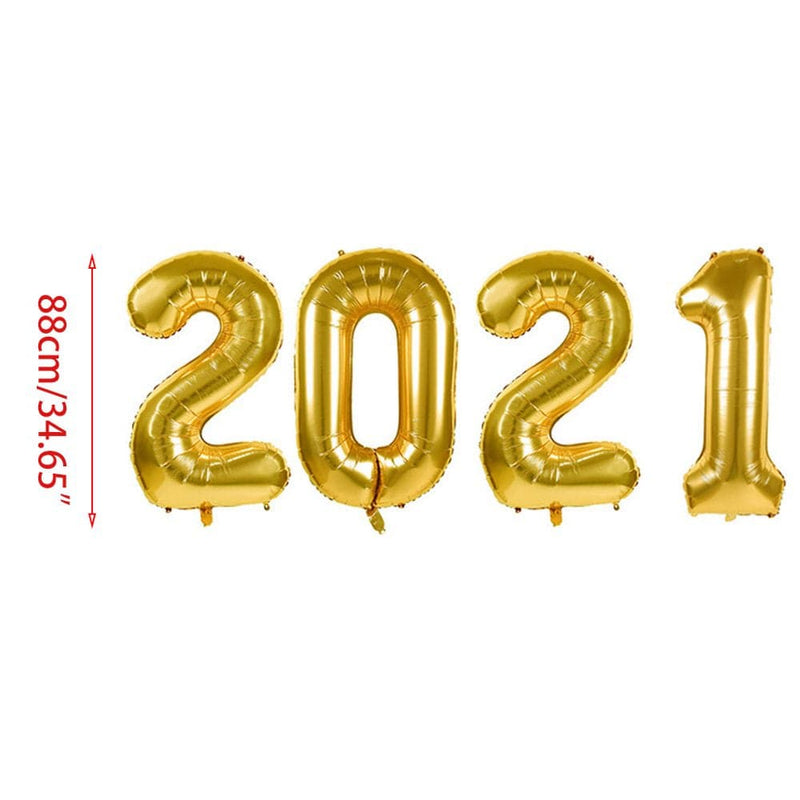 2021 Multicolor Aluminum Foil Number Digital Large Balloons for New Year Eve Festival Party Supplies Anniversary Event Graduation Decoration Arts & Entertainment > Party & Celebration > Party Supplies YEUHTLL   
