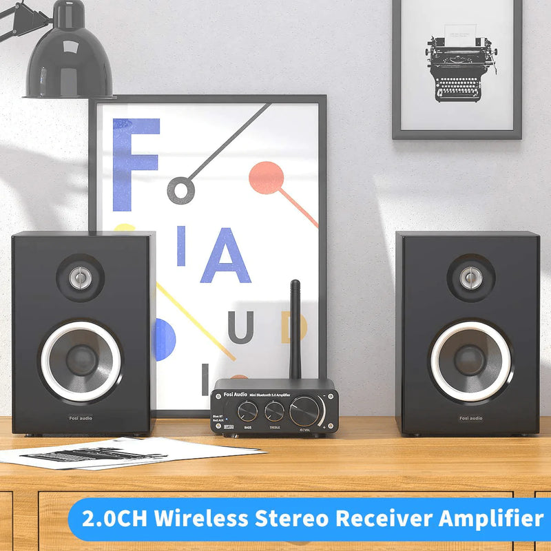 [2021 Upgraded] Bluetooth 5.0 Stereo Audio Amplifier Receiver 2 Channel Class D Mini Hi-Fi Integrated Amp for Home Passive Speakers 50W x 2 TPA3116 - Fosi Audio BT10A Electronics > Audio > Audio Components > Audio Amplifiers Fosi Audio   