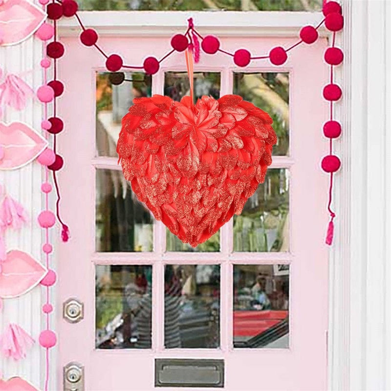 2022 Valentine'S Day 3D Lighted Large Heart Hanging Wreath Decoration for Weddings, Valentine'S Day, Anniversaries, Engagements Supplies Home & Garden > Decor > Seasonal & Holiday Decorations Tukinala   
