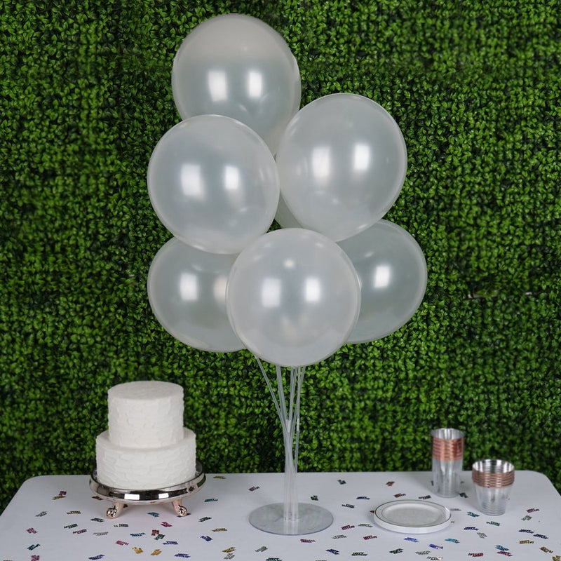 Efavormart 12" Metallic Latex Balloons Wedding Event Decorations Birthday Graduation New Year Eve Party Supply -Mix Colors-25/Pk Arts & Entertainment > Party & Celebration > Party Supplies eFavormart Other White 
