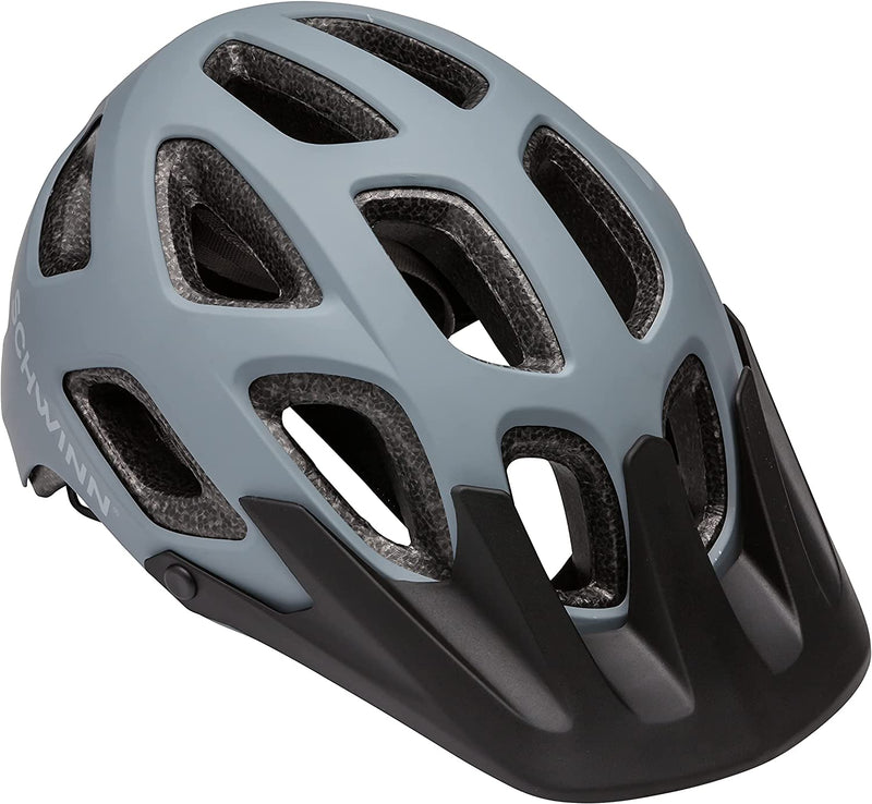 Schwinn Excursion Adult Bike Helmet, Mountain Style Hard Shell, 17 Vents, Removable Weather Visor, Adjustable Dial-Fit Sporting Goods > Outdoor Recreation > Cycling > Cycling Apparel & Accessories > Bicycle Helmets Pacific Cycle, Inc (Accessories) Grey  