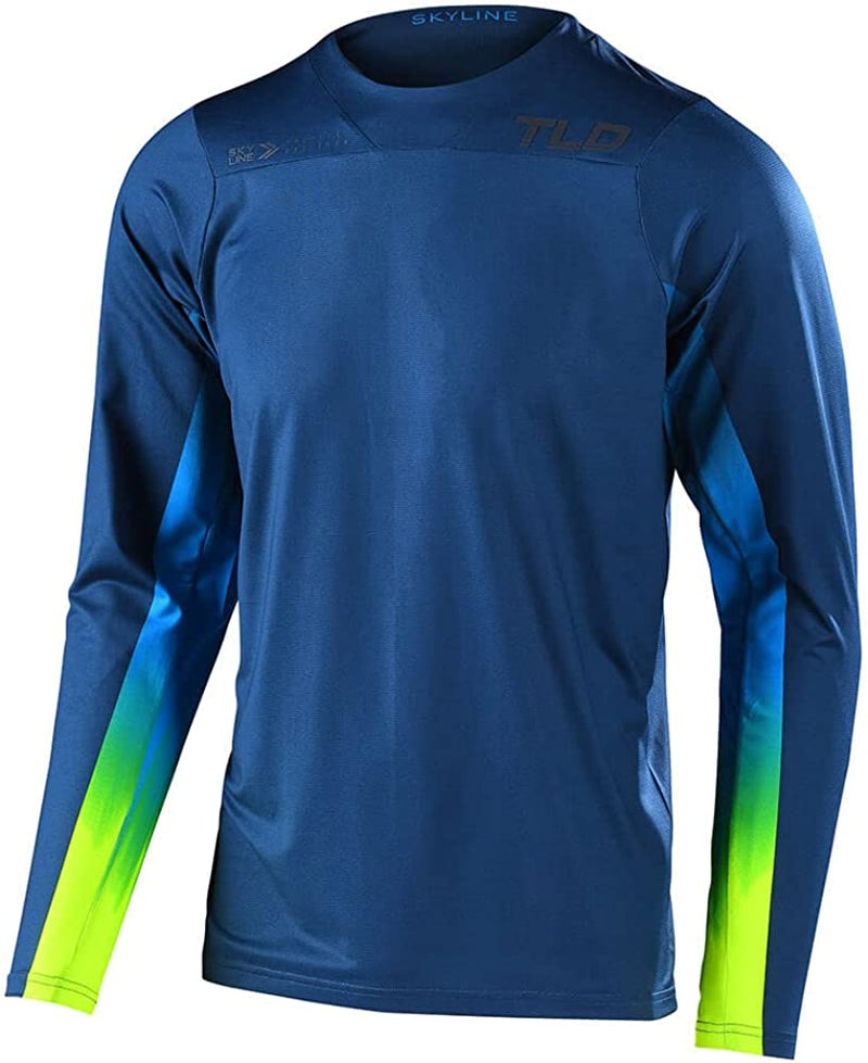 Troy Lee Designs Cycling MTB Bicycle Mountain Bike Jersey Shirt for Men, Skyline Tie Dye LS Sporting Goods > Outdoor Recreation > Cycling > Cycling Apparel & Accessories Troy Lee Designs Navy Large 