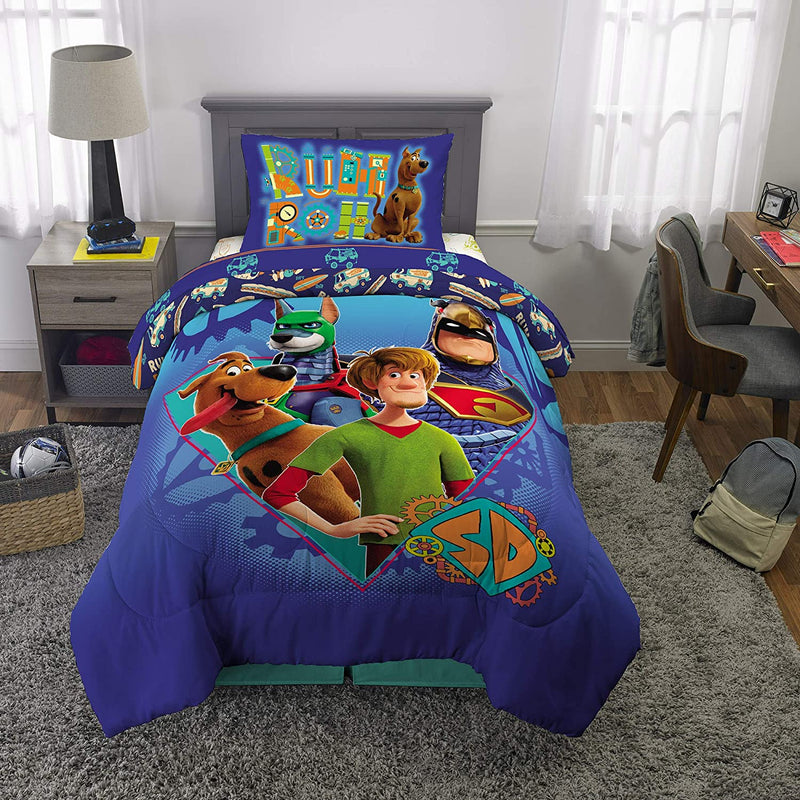 Franco Kids Bedding Super Soft Microfiber Comforter and Sheet Set, 4 Piece Twin Size, Scooby Doo Home & Garden > Linens & Bedding > Bedding Franco   