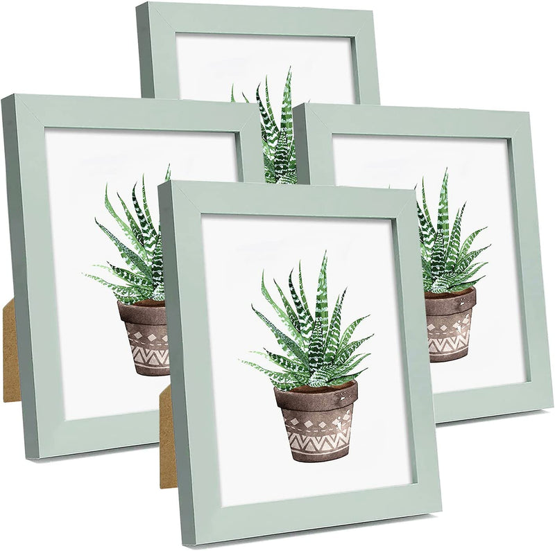 NUOLAN 5X7 Picture Frame Rustic Gray Wood Pattern Art Photo Frames 6 Packs for Wall or Tabletop Display (NL-PF5X7-RG) Home & Garden > Decor > Picture Frames NUOLAN Green 5x7 