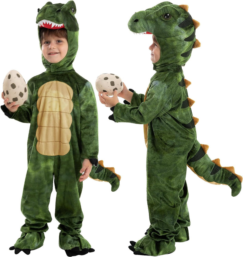 Spooktacular Creations Realistic T-Rex Gray Dinosaur Costume for Child Halloween Dress up Party, Dinosaur Themed Party (3T (3-4 Yrs))  JOYIN INC Green 3T(3-4 Yrs) 
