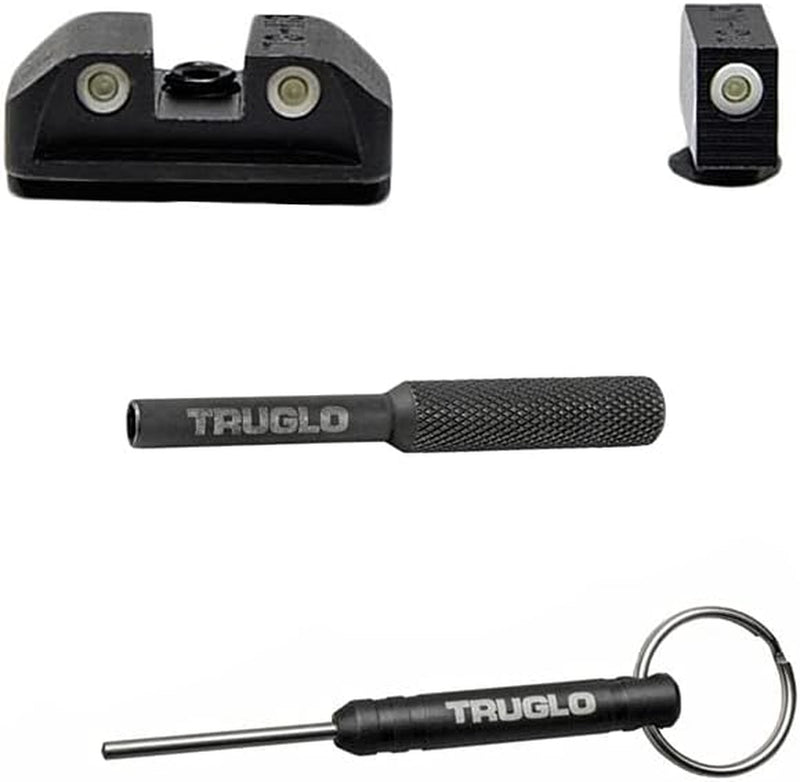 TRUGLO Tritium Green Gun Night Sight Compatible with Glock - Tool Combos Available Sporting Goods > Outdoor Recreation > Fishing > Fishing Rods TruGlo TG231G1 + front sight tool + disassembly tool  
