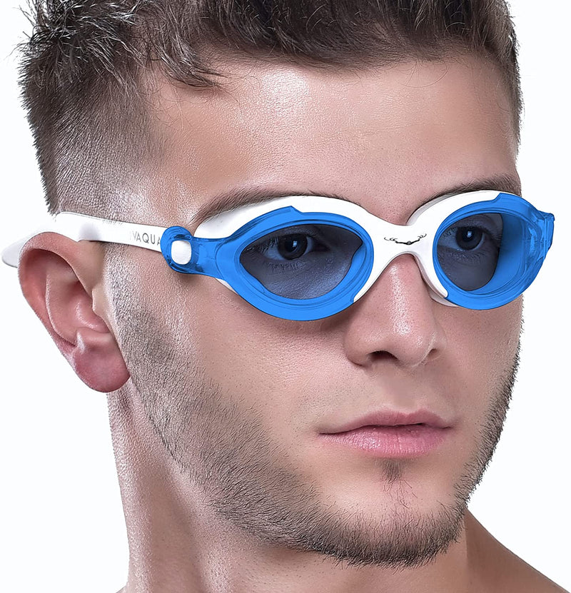 Clear Optics Swimming Goggles // Swim Workouts - Open Water // Indoor - Outdoor Line Sporting Goods > Outdoor Recreation > Boating & Water Sports > Swimming > Swim Goggles & Masks AqtivAqua Blue Goggles + Blue Case  