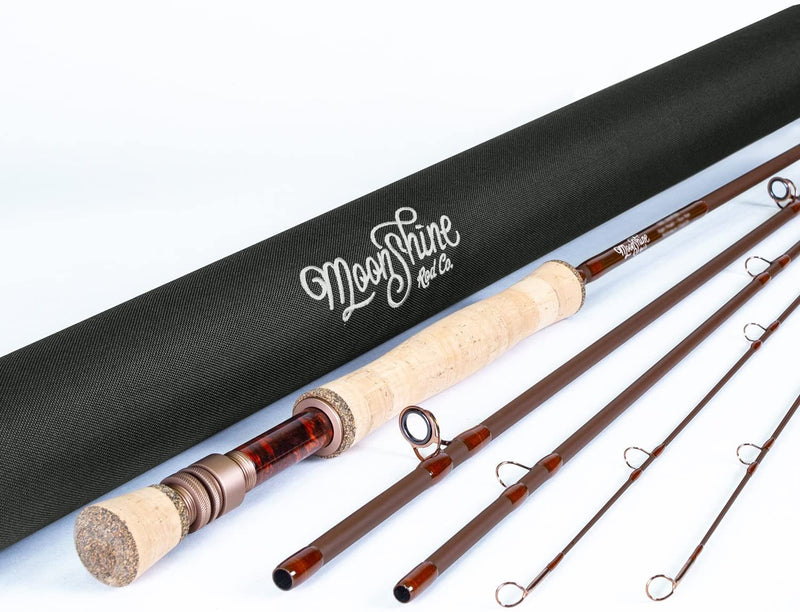 Moonshine Rod Co. the Drifter Series Fly Rod with Extra Tip Sporting Goods > Outdoor Recreation > Fishing > Fishing Rods Moonshine Rod Company Matte Vintage Brown - 7WT 10' (4PC)  