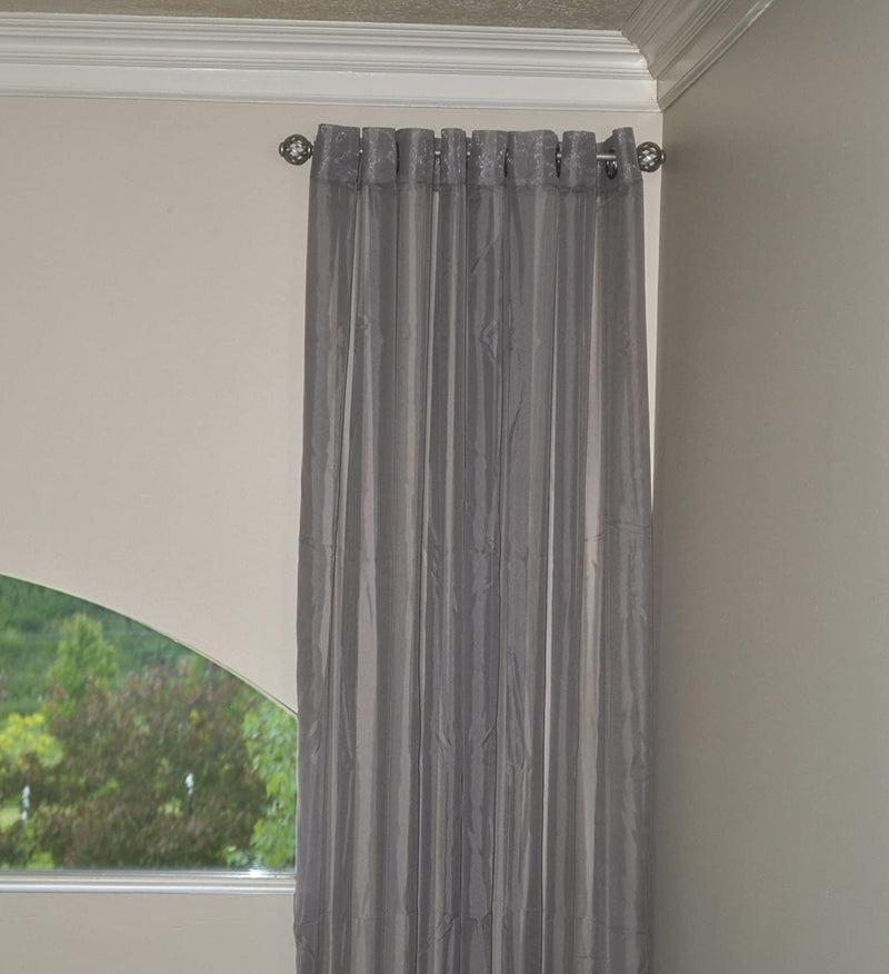 Extra Long Sheer Voile Curtain with Grommet Top for High Ceiling 10 16 17 18-24Ft Length Gray White Custom Made 100" Wide 2 Story Drape Free Swatch (Gray, 20 Ft) Home & Garden > Decor > Window Treatments > Curtains & Drapes Ikiriska   