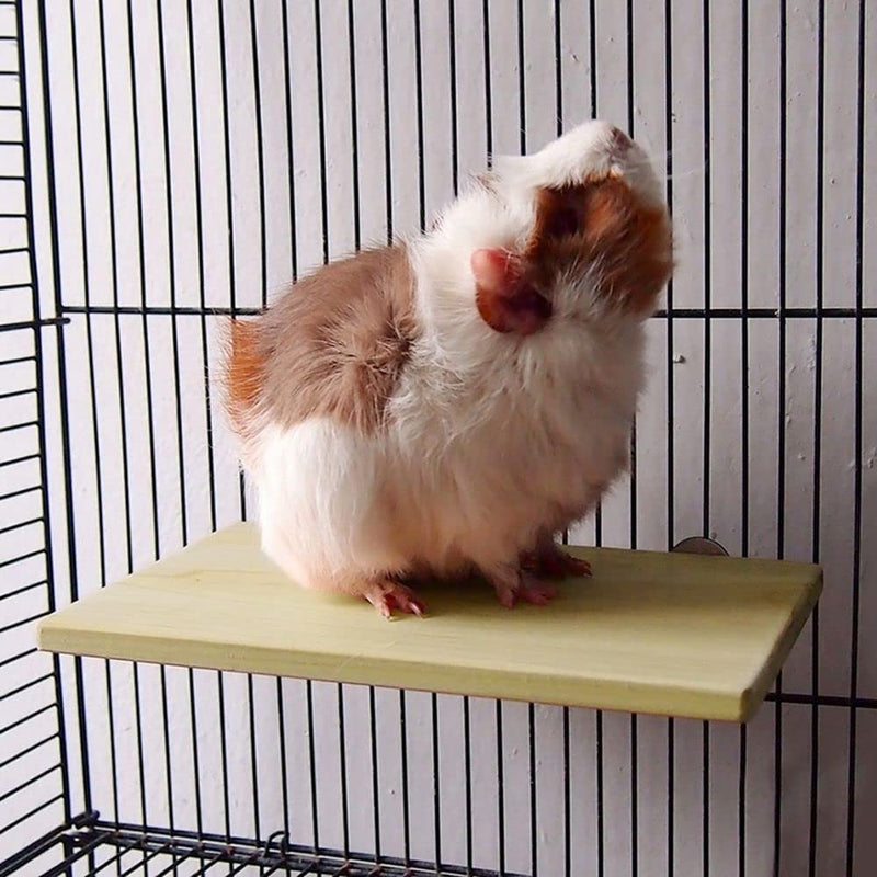 Cage Wood Stand Platform,Bird Parrot Perch Bird Platform Hamster Perches Cage Corner Shelf Cage Accessories(S)