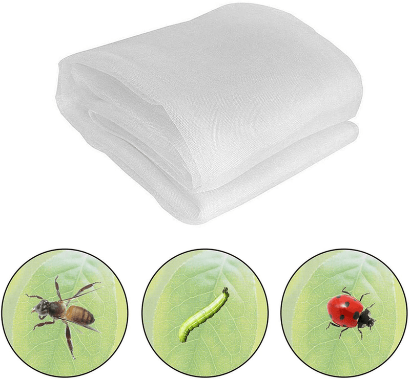 20Ft X 10Ft Mosquito Bug Insect Bird Net Barrier Hunting Blind Garden Netting for Protect Plant Fruits Flower from Insect Bird Eating (White, 3 M X 6 M) Sporting Goods > Outdoor Recreation > Camping & Hiking > Mosquito Nets & Insect Screens VikYel 6M  