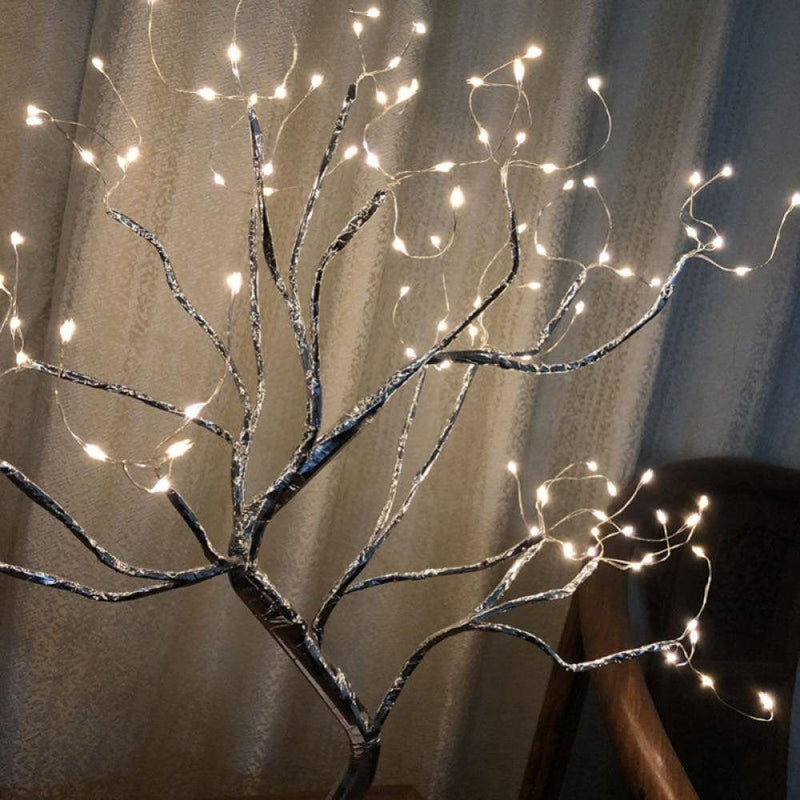 21" 108 Leds Tabletop Bonsai Tree Light-Fairy Light Tree Lamp USB or Battery Powered, Lighted Artificial Fall Valentine'S Day Christmas Easter Tree Decorations for Home Festival Wedding Room Decor Home & Garden > Decor > Seasonal & Holiday Decorations Minimanihoo   