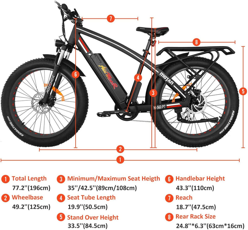 ADDMOTOR Electric Bikes for Adults, 65MI Long Range Electric Mountain Bike, 26"X4" Fat Tire Ebike, M-560 P7 Electric Bicycles with 750W 17.5Ah Removable Samsung Cells Battery, 23MPH, Shimano 7-Speed Sporting Goods > Outdoor Recreation > Cycling > Bicycles Addmotor Khaki-0  