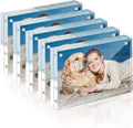 Picture Frames Acrylic, TWING 5 Pack 4X6 Acrylic Frame, Horizontal Magnet Double Sided 4X6 Picture Frame,12+12Mm Thick Clear Frameless Desktop Display Self Standing Magnetic Acrylic Block Photo Frame, Halloween Picture Frame Gift Ideal Home & Garden > Decor > Picture Frames TWING 5 Pack 4X6 