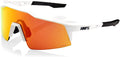 100% Speedcraft SL Sport Performance Sunglasses - Sport and Cycling Eyewear Sporting Goods > Outdoor Recreation > Cycling > Cycling Apparel & Accessories 100% Soft Tact Off White - Hiper Red Multilayer Mirror Lens  