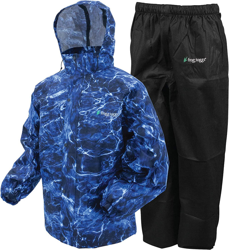 FROGG TOGGS Men'S Classic All-Sport Waterproof Breathable Rain Suit Sporting Goods > Outdoor Recreation > Winter Sports & Activities FROGG TOGGS Mo Blue Marlin/Black Pants Large 