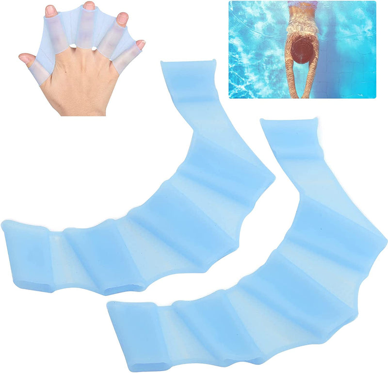 Entatial Swimming Hand Gloves, Safe Swimming Finger Webbed Gloves for Swimming Beginner