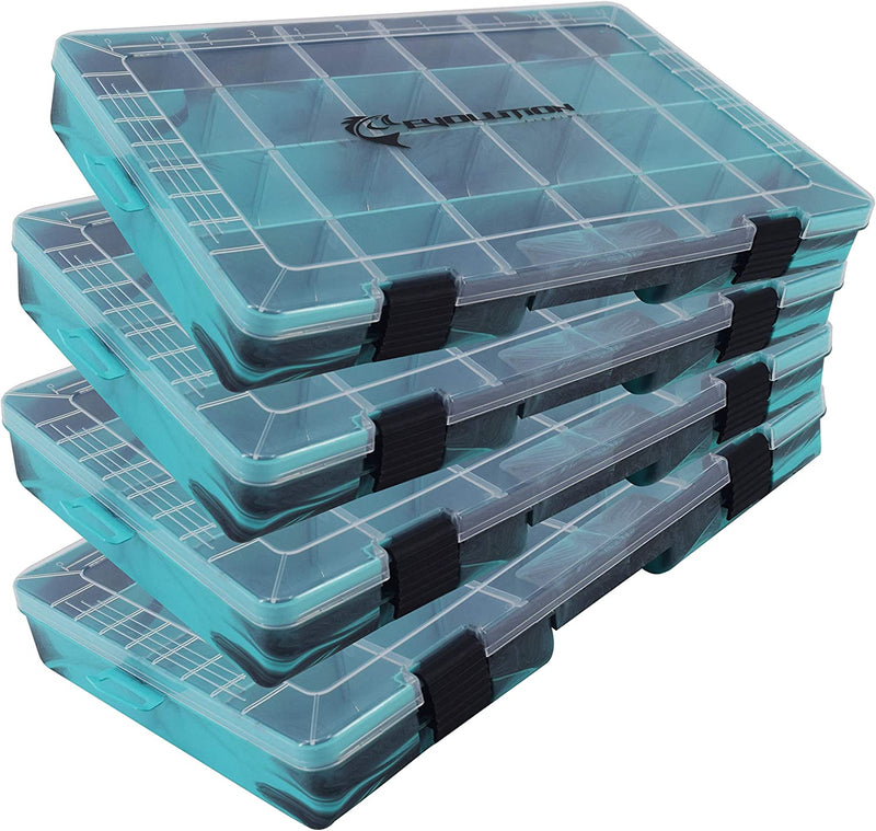 Evolution Outdoor 3700 Drift Series Fishing Tackle Tray – Colored Tackle Box Organizer with Removable Compartments, Clear Lid, 2 Latch Closure, Utility Box Storage Sporting Goods > Outdoor Recreation > Fishing > Fishing Tackle Evolution Outdoor   