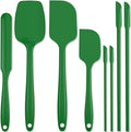 Silicone Spatula, Forc 8 Packs 600°F Heat Resistant BPA Free Nonstick Cookware Dishwasher Safe Flexible Lightweight, Food Grade Silicone Cooking Utensils Set for Baking, Cooking, and Mixing Black Home & Garden > Kitchen & Dining > Kitchen Tools & Utensils Forc Dark Green  