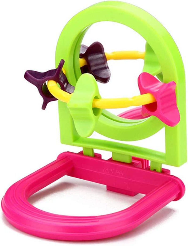 Bird Mirror Toys with Paddle Wheels and Perch for Arrot Budgies Parakeet Cockatiels Conure Lovebirds Animals & Pet Supplies > Pet Supplies > Bird Supplies Mrli Pet   