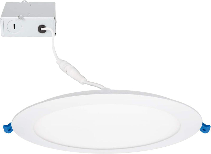 Maxxima 8 In. Slim round LED Downlight, Flat Panel Light Fixture, Dimmable Recessed Canless IC Rated, 1250 Lumens, Daylight 5000K, 18 Watt, Junction Box Included Home & Garden > Lighting > Flood & Spot Lights Maxxima 2700K  