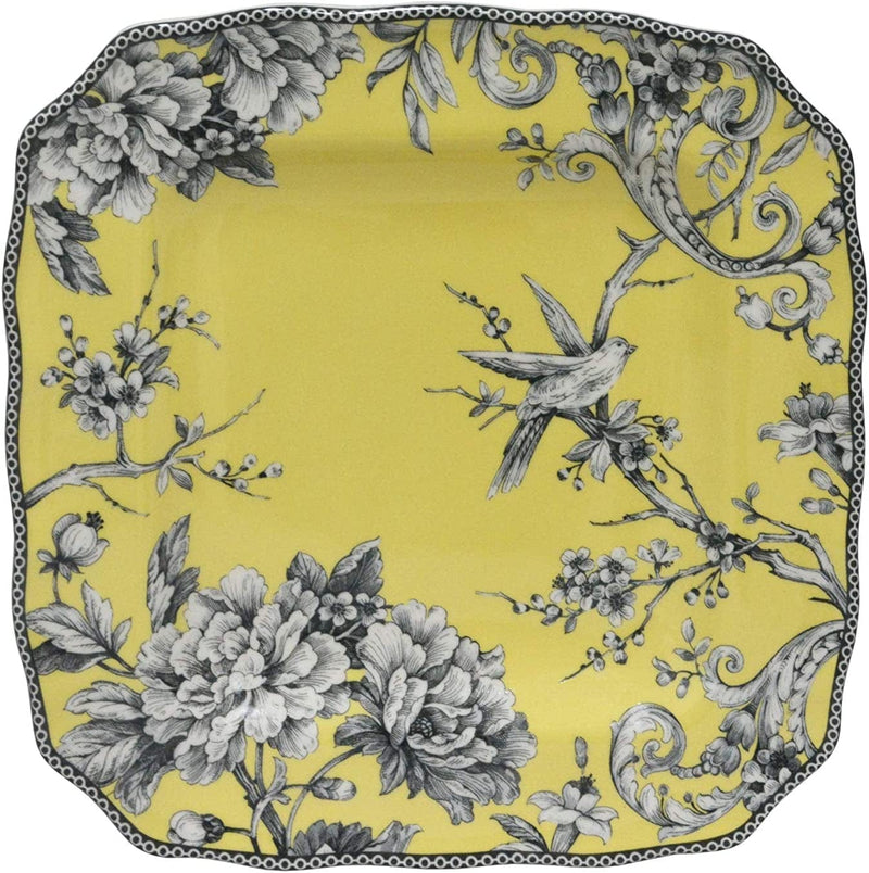 222 Fifth Adelaide 16-Piece Porcelain Dinnerware Set with Square Plates, Bowls, and Mugs, Yellow Home & Garden > Kitchen & Dining > Tableware > Dinnerware PTS America   