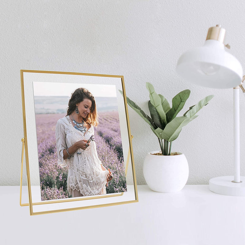 MIMOSA MOMENTS Gold Metal Floating Picture Frame (Gold, 8X10) Home & Garden > Decor > Picture Frames MIMOSA MOMENTS   