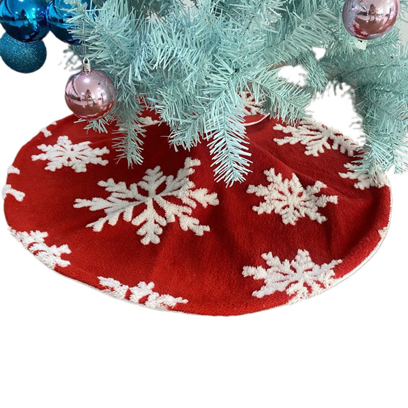 Licupiee Plush Christmas Tree Skirt round Soft Plush Snow Decor for Festival Holiday Winter Decorations Party Supplies Home & Garden > Decor > Seasonal & Holiday Decorations > Christmas Tree Skirts Licupiee 90 cm Red 