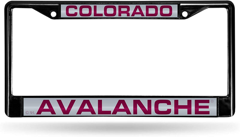 Rico Industries NHL Black Laser Cut Chrome Frame 12" X 6" Black Laser Cut Chrome Frame - Car/Truck/Suv Automobile Accessory Sporting Goods > Outdoor Recreation > Winter Sports & Activities Rico Industries Colorado Avalanche  
