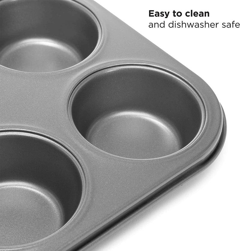 Ecolution Toaster Oven Bakeware 4Piece Set Nonstick Heavy Duty Carbon Steel, 4-Piece, Gray