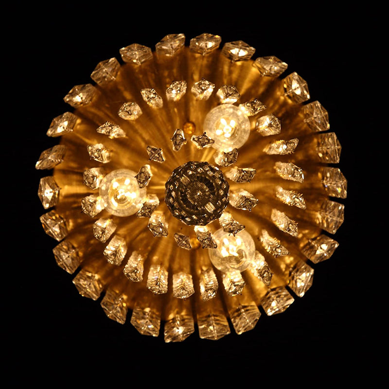 Albalux Modern Chandelier Crystal Chandeliers W25Xh28Cm,3 Light, Small Chandelier for Bedroom Chandeliers,Hallway, Kitchen, Bar,Aisle(Gold Chandelier) Home & Garden > Lighting > Lighting Fixtures > Chandeliers Albalux   
