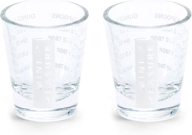Kolder Mini Measure Heavy Glass, 20-Incremental Measurements Multi-Purpose Liquid and Dry Measuring Shot Glass, Red and Blue, Set of 2 Home & Garden > Kitchen & Dining > Barware Harold Import Company, Inc. White Set of 2 