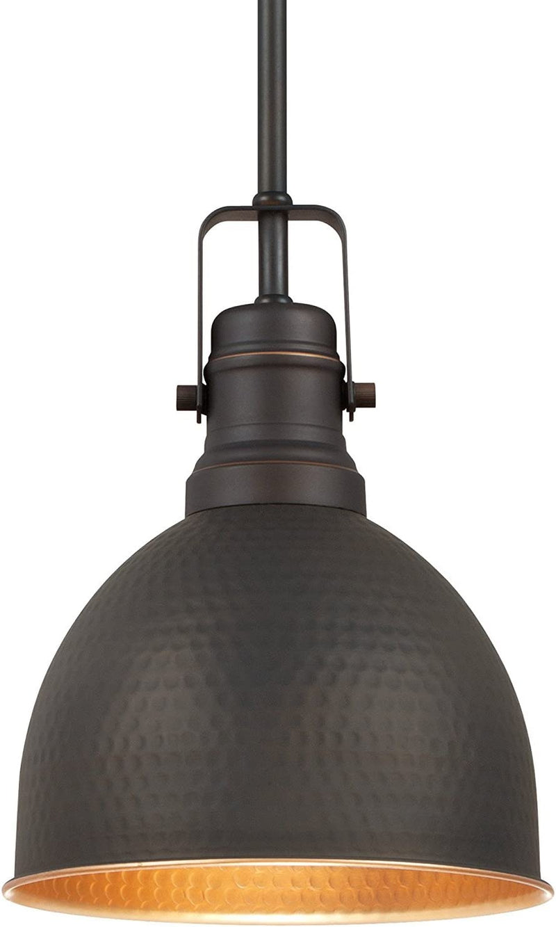 Westinghouse Lighting Westinghouse 6345600 One-Light Mini Pendant Industrial Hammered Oil Rubbed Bronze Finish with Highlights (2 Pack) Home & Garden > Lighting > Lighting Fixtures Westinghouse   